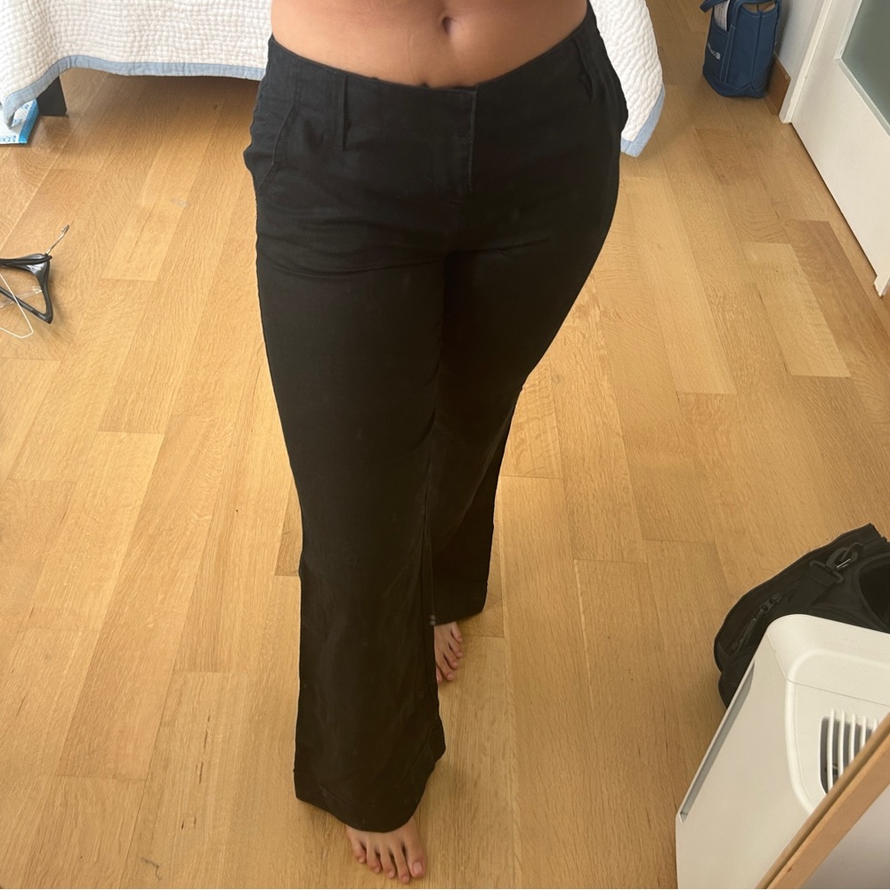 Low waisted linen pants